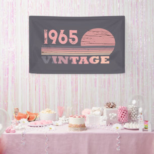 Personalised sixty vintage 60th birthday party banner