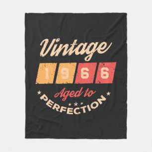 Personalised sixty vintage 60th birthday party fleece blanket