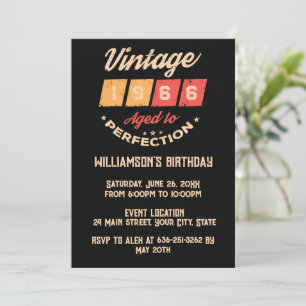 Personalised sixty vintage 60th birthday party invitation