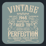 Personalised sixty vintage 60th birthday party square sticker<br><div class="desc">Make your birthday special with this unique design. Add a touch of sophisticated elegance to your birthday celebration with our exquisite, one-of-a-kind designs. These graphics bring sophistication and originality to any product, creating a memorable and stylish gift. They are perfect for those who appreciate a touch of timeless glamour on...</div>