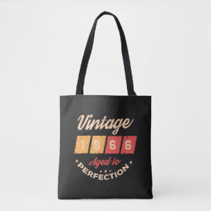 Personalised sixty vintage 60th birthday party tote bag