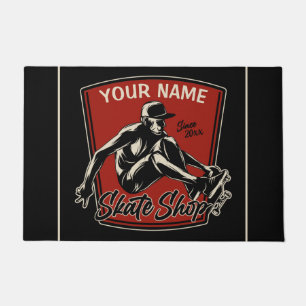 Personalised Skate Shop Grab Trick Skateboarding  Doormat