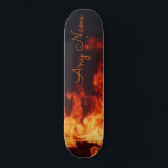 Personalised Skateboard with Flames Design<br><div class="desc">Give the boarder in your life a special gift with this personalised skateboard featuring an ultra cool flames design. The design lets you enter any name you want.</div>
