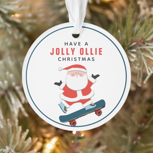Personalised Skateboarder Keepsake Ornament (Tree)