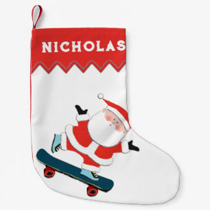 personalised skateboarding holiday gift large chri small christmas stocking