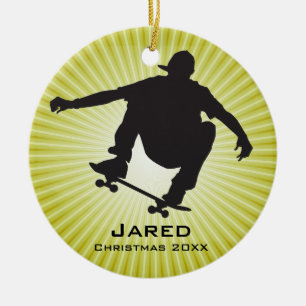 Personalised Skateboarding Ornament
