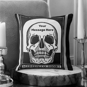 Personalised Skeleton Birthday Halloween Party Cushion