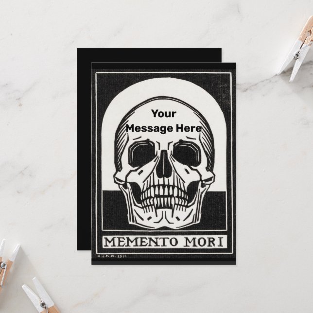 Personalised Skeleton Birthday Halloween Party Invitation (Front/Back In Situ)