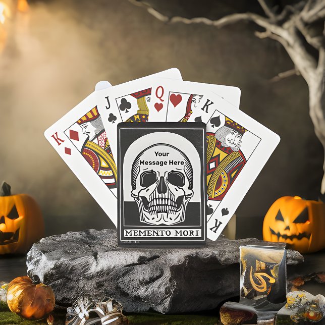 Personalised Skeleton Birthday Halloween Party Playing Cards (Creator Uploaded)