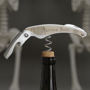 Personalised Skeleton Bones Corkscrew