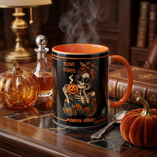 Personalised Skeleton Halloween Coffee Mug