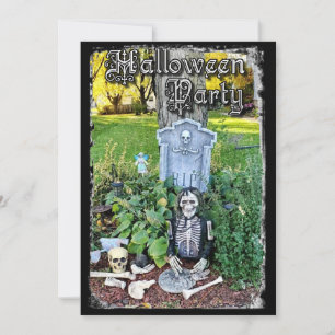 Personalised Skeleton Halloween Party Invitation