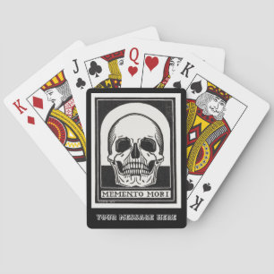 Personalised Skeleton Skull Black and White Playing Cards