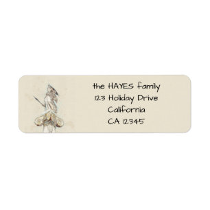 Personalised Sketch of Statue of Athena Label  Return Address Label