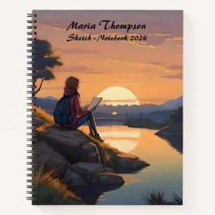 Personalised Sketch Travel Notebook Journal Diary