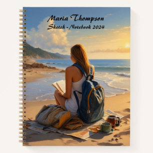 Personalised Sketch Travel Notebook Journal Diary