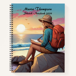 Personalised Sketch Travel Notebook Journal Diary