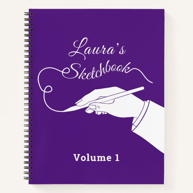 Personalised Sketchbook Notebook (Front)