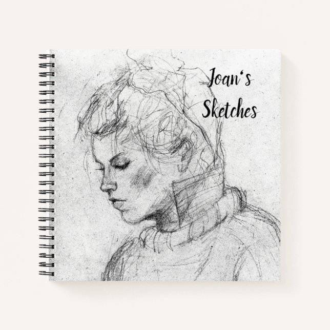 Personalised Sketchbook Spiral Notebook (Front)