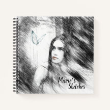 Personalised Sketchbook Spiral Notebook