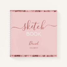 Personalised Sketchbook Your Name Elegant Script