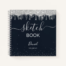 Personalised Sketchbook Your Name Elegant Script