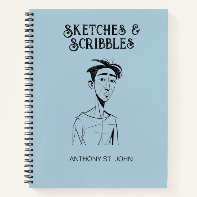 Personalised Sketches and Scribbles Notebook (Front)