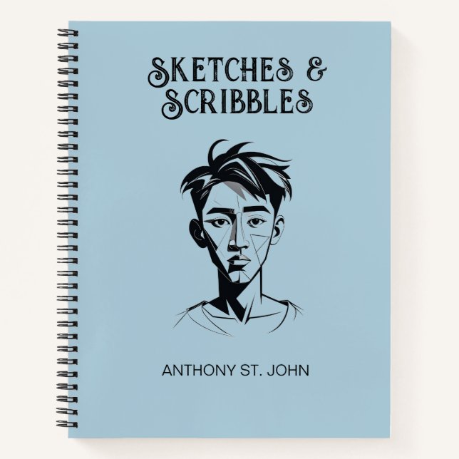 Personalised Sketches and Scribbles Notebook (Front)