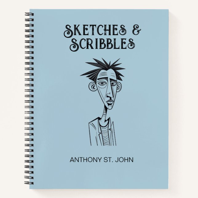 Personalised Sketches and Scribbles Notebook (Front)