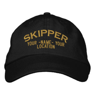 Personalised Skipper Nautical Style Hat