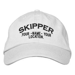 Personalised Skipper Nautical Style Hat