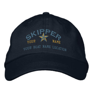 Personalised SKIPPER Star Ball Cap Embroidery