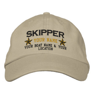 Personalised Skipper Stars Ball Cap Embroidery