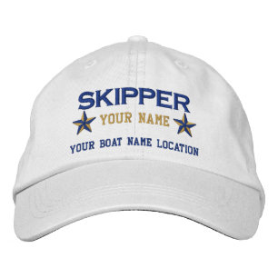 Personalised Skipper Stars Ball Cap Embroidery