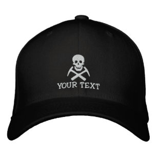 Personalised Skull and Cross Picks Embroidered Cap