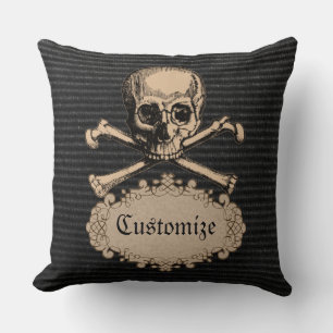 Personalised Skull & Crossbones Cushion