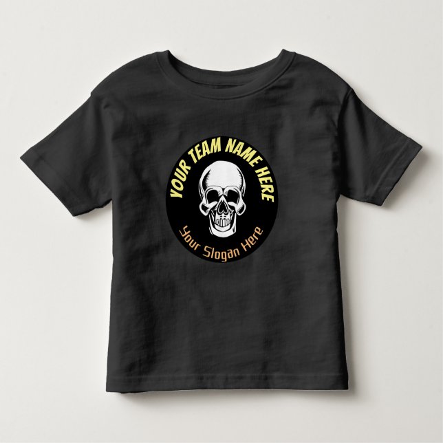 Personalised Skull Logo e-Sport Team Sign T-Shirt (Front)