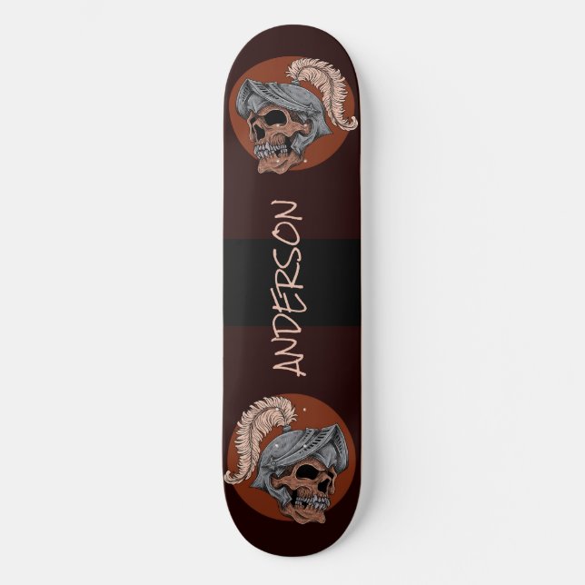 Personalised Skull Warriors Skateboard (Front)