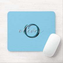 Personalised Sky Blue Monogram Initial and Name