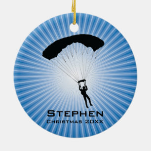 Personalised Sky Diving Parachuting Ornament