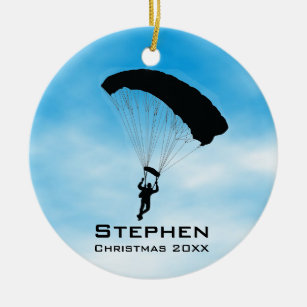 Personalised Sky Diving Parachuting Ornament