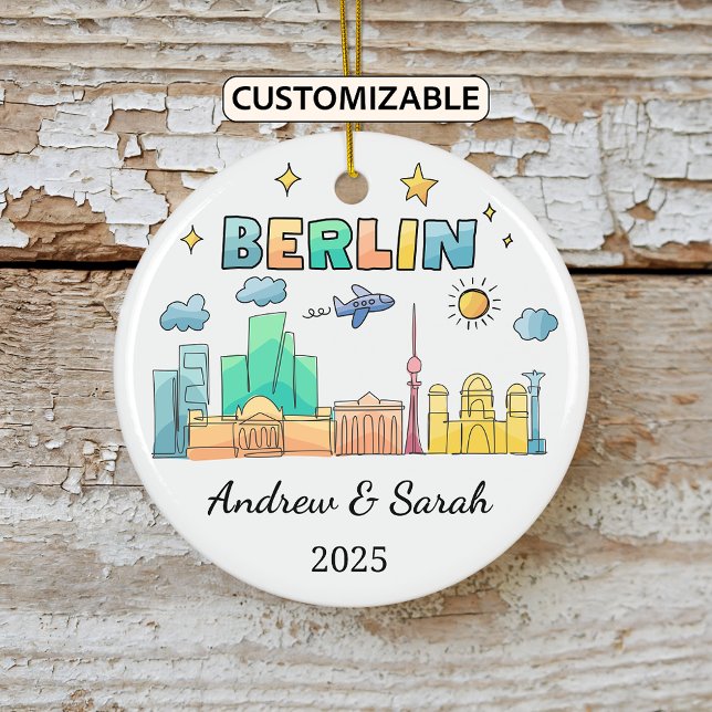 Personalised Skyline Berlin Ornament, Germany Ceramic Ornament (Creator Uploaded)