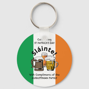 Personalised Sláinte ST PATRICKS DAY  Key Ring