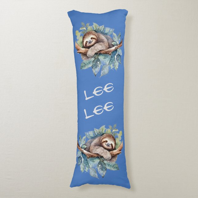 Personalised Sloth Body Pillow (Front Vertical)