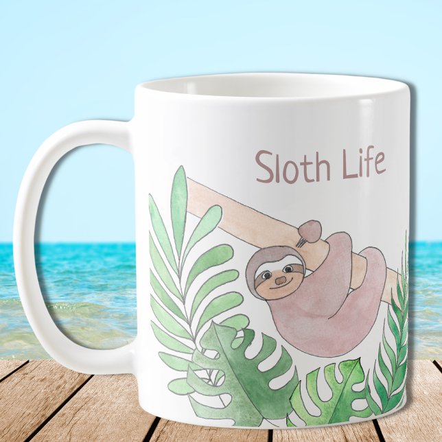 Personalised Sloth Life Coffee Mug (Creator Uploaded)