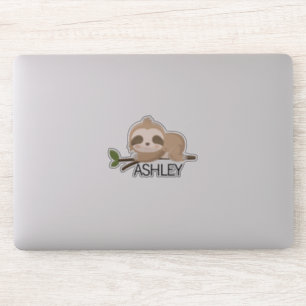 Personalised Sloth Name Laptop