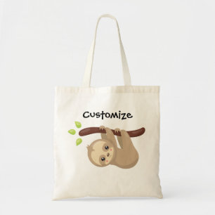 Personalised Sloth Tote Bag