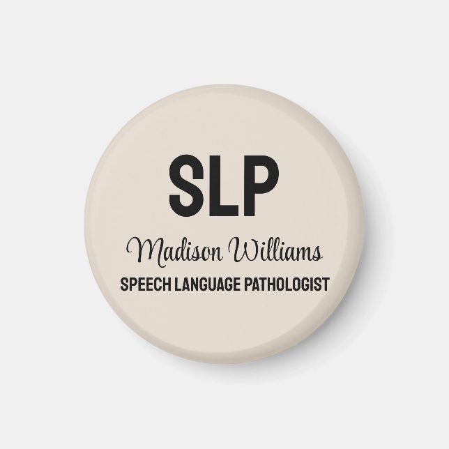 Personalised SLP Speech Language Pathologist Gift Magnet (Front)