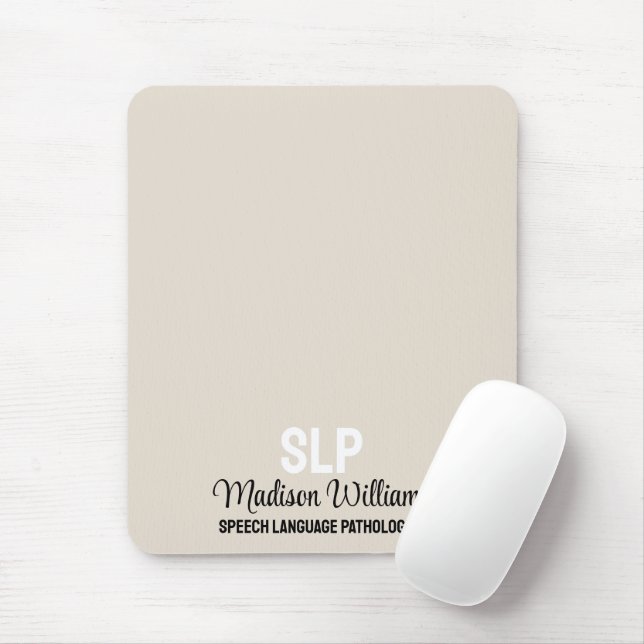 Personalised SLP Speech Language Pathologist Gift Mouse Pad (With Mouse)