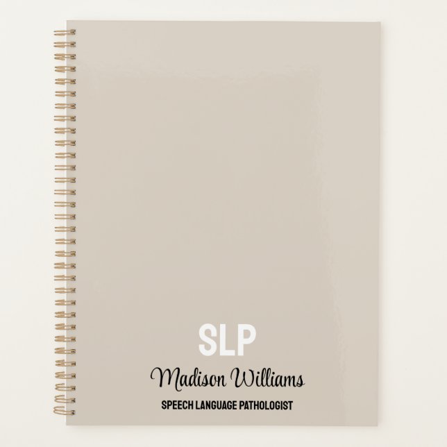 Personalised SLP Speech Language Pathologist Gift Planner (Front)